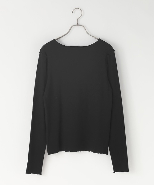 LOWRYS FARM（ローリーズファーム）の「メロークルーロングスリーブ　 635116（Tシャツ/カットソー・レディース・アイボリー/ブラック/ブラウン/イエロー・FREE）」の2枚目の写真