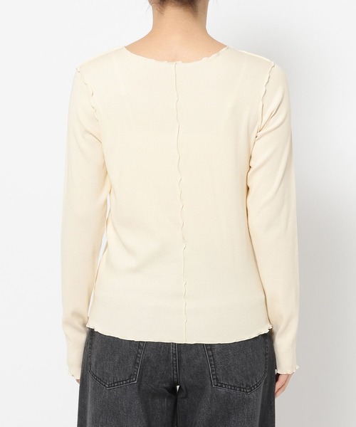 LOWRYS FARM（ローリーズファーム）の「メロークルーロングスリーブ　 635116（Tシャツ/カットソー・レディース・アイボリー/ブラック/ブラウン/イエロー・FREE）」の8枚目の写真