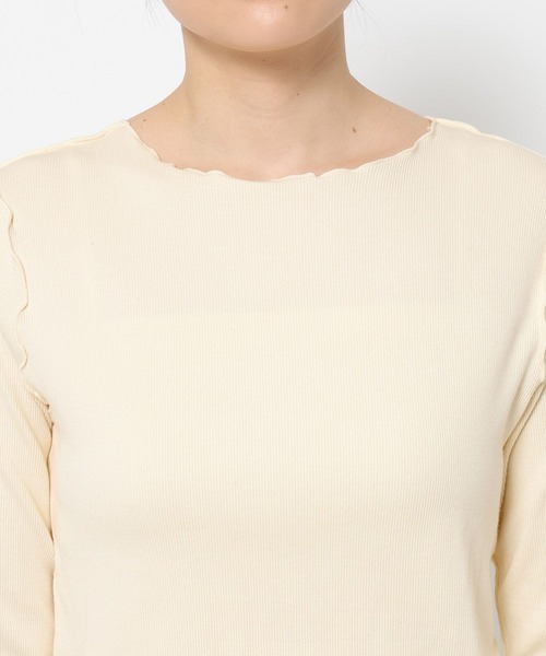 LOWRYS FARM（ローリーズファーム）の「メロークルーロングスリーブ　 635116（Tシャツ/カットソー・レディース・アイボリー/ブラック/ブラウン/イエロー・FREE）」の10枚目の写真