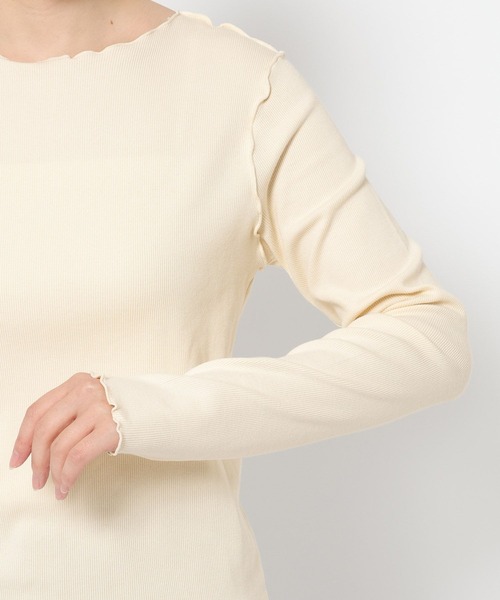 LOWRYS FARM（ローリーズファーム）の「メロークルーロングスリーブ　 635116（Tシャツ/カットソー・レディース・アイボリー/ブラック/ブラウン/イエロー・FREE）」の11枚目の写真