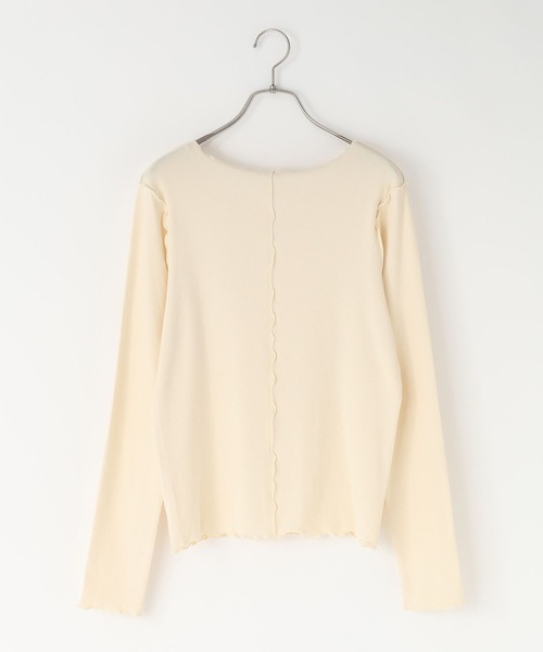 LOWRYS FARM（ローリーズファーム）の「メロークルーロングスリーブ　 635116（Tシャツ/カットソー・レディース・アイボリー/ブラック/ブラウン/イエロー・FREE）」の5枚目の写真