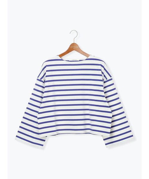 Lugnoncure（ルノンキュール）の「ビッグスリーブボーダーカットソー（Tシャツ/カットソー・レディース・パープル/ブラウン/ブラック・F）」の12枚目の写真