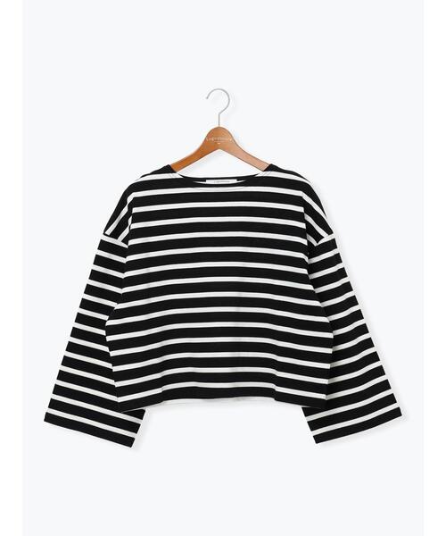 Lugnoncure（ルノンキュール）の「ビッグスリーブボーダーカットソー（Tシャツ/カットソー・レディース・パープル/ブラウン/ブラック・F）」の13枚目の写真