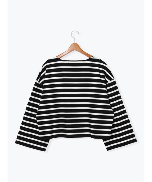 Lugnoncure（ルノンキュール）の「ビッグスリーブボーダーカットソー（Tシャツ/カットソー・レディース・パープル/ブラウン/ブラック・F）」の14枚目の写真