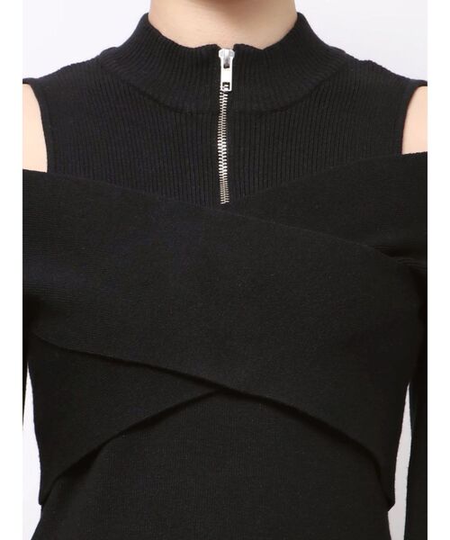 MURUA（ムルーア）の「カシュクールZIPニットワンピース（ワンピース・レディース・ブルー/グレー/ブラック・FREE）」の18枚目の写真