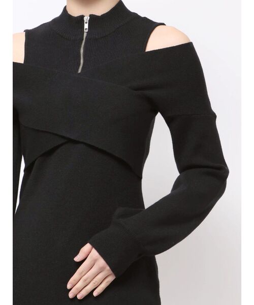 MURUA（ムルーア）の「カシュクールZIPニットワンピース（ワンピース・レディース・ブルー/グレー/ブラック・FREE）」の19枚目の写真