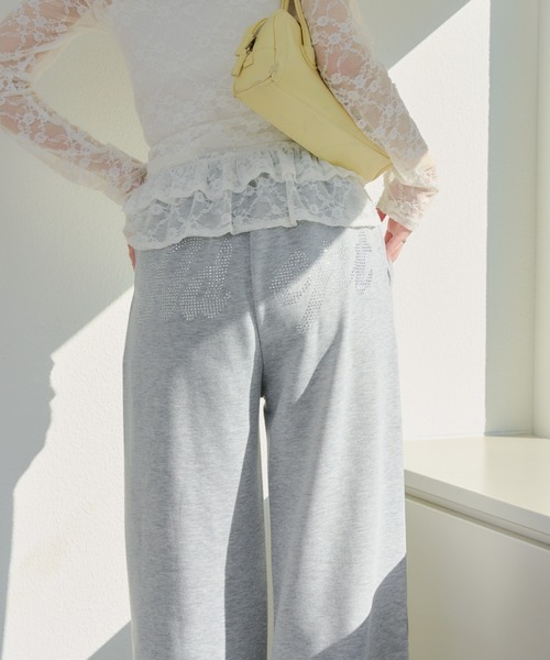 Another Branch olive des olive（アナザーブランチオリーブデオリーブ）の「【SETUP】バックロゴラインストーン付スウェットパンツ（スウェットパンツ・レディース・カモフラージュ/ピンク/グレー/チャコールグレー・FREE）」の6枚目の写真