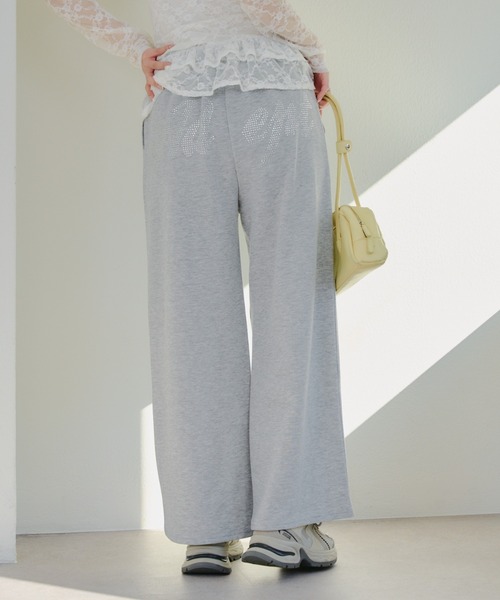 Another Branch olive des olive（アナザーブランチオリーブデオリーブ）の「【SETUP】バックロゴラインストーン付スウェットパンツ（スウェットパンツ・レディース・カモフラージュ/ピンク/グレー/チャコールグレー・FREE）」の9枚目の写真