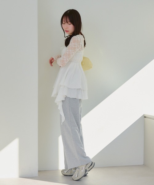 Another Branch olive des olive（アナザーブランチオリーブデオリーブ）の「【SETUP】バックロゴラインストーン付スウェットパンツ（スウェットパンツ・レディース・カモフラージュ/ピンク/グレー/チャコールグレー・FREE）」の11枚目の写真