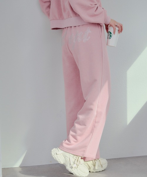 Another Branch olive des olive（アナザーブランチオリーブデオリーブ）の「【SETUP】バックロゴラインストーン付スウェットパンツ（スウェットパンツ・レディース・カモフラージュ/ピンク/グレー/チャコールグレー・FREE）」の15枚目の写真