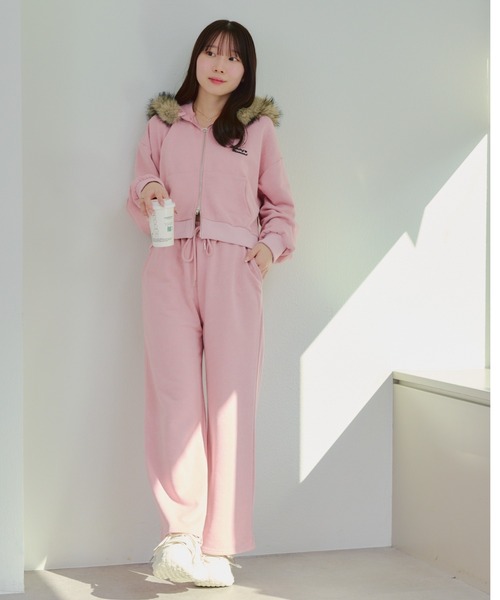 Another Branch olive des olive（アナザーブランチオリーブデオリーブ）の「【SETUP】バックロゴラインストーン付スウェットパンツ（スウェットパンツ・レディース・カモフラージュ/ピンク/グレー/チャコールグレー・FREE）」の17枚目の写真