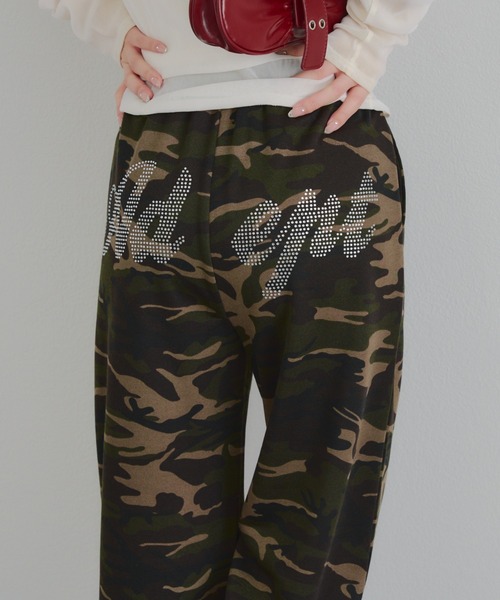 Another Branch olive des olive（アナザーブランチオリーブデオリーブ）の「【SETUP】バックロゴラインストーン付スウェットパンツ（スウェットパンツ・レディース・カモフラージュ/ピンク/グレー/チャコールグレー・FREE）」の22枚目の写真