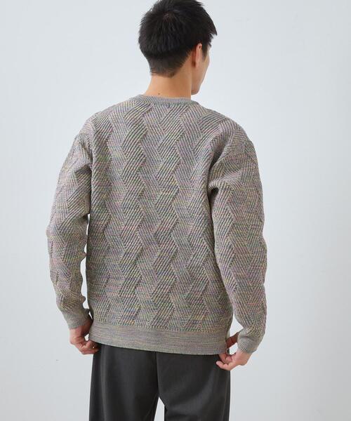 THE SHOP TK (ザ ショップ ティーケー )の「【頑張りすぎないオシャレ】ミックスヤーンニット 洗濯機OK/軽量(ニット/セーター・メンズ・グリーン/ピンク系/オフホワイト/ブルー・02/03/04)」の14枚目の写真