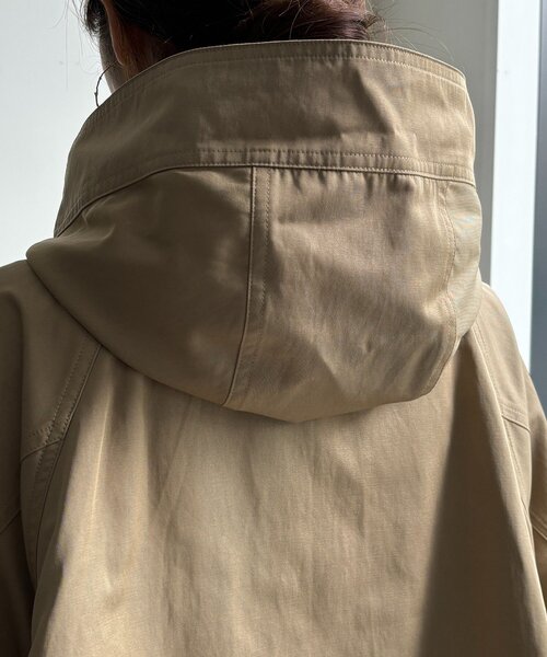 DouDou（ドゥドゥ）の「スタンドフーディーMA1（その他アウター・レディース・ブラック/ベージュ/ネイビー・FREE）」の5枚目の写真