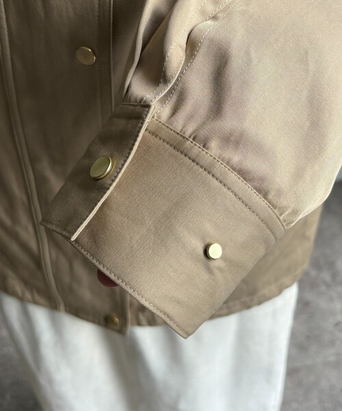 DouDou（ドゥドゥ）の「スタンドフーディーMA1（その他アウター・レディース・ブラック/ベージュ/ネイビー・FREE）」の11枚目の写真