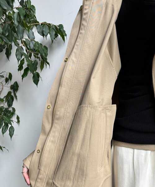 DouDou（ドゥドゥ）の「スタンドフーディーMA1（その他アウター・レディース・ブラック/ベージュ/ネイビー・FREE）」の15枚目の写真