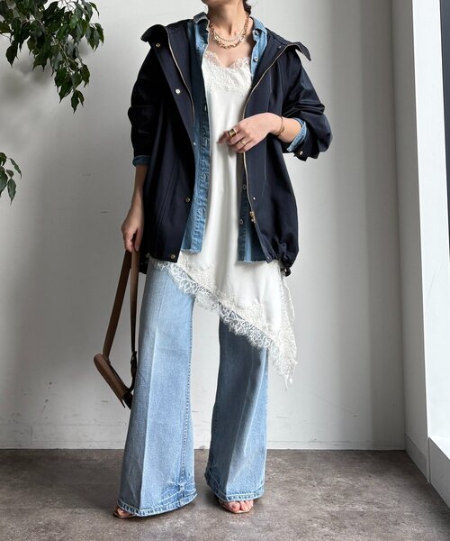 DouDou（ドゥドゥ）の「スタンドフーディーMA1（その他アウター・レディース・ブラック/ベージュ/ネイビー・FREE）」の17枚目の写真