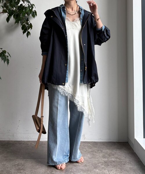 DouDou（ドゥドゥ）の「スタンドフーディーMA1（その他アウター・レディース・ブラック/ベージュ/ネイビー・FREE）」の18枚目の写真