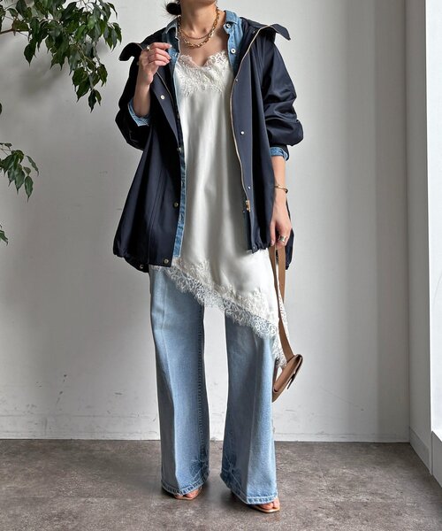 DouDou（ドゥドゥ）の「スタンドフーディーMA1（その他アウター・レディース・ブラック/ベージュ/ネイビー・FREE）」の19枚目の写真