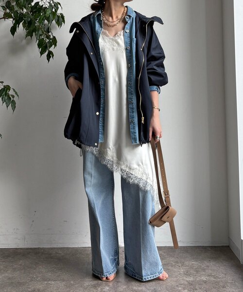 DouDou（ドゥドゥ）の「スタンドフーディーMA1（その他アウター・レディース・ブラック/ベージュ/ネイビー・FREE）」の20枚目の写真