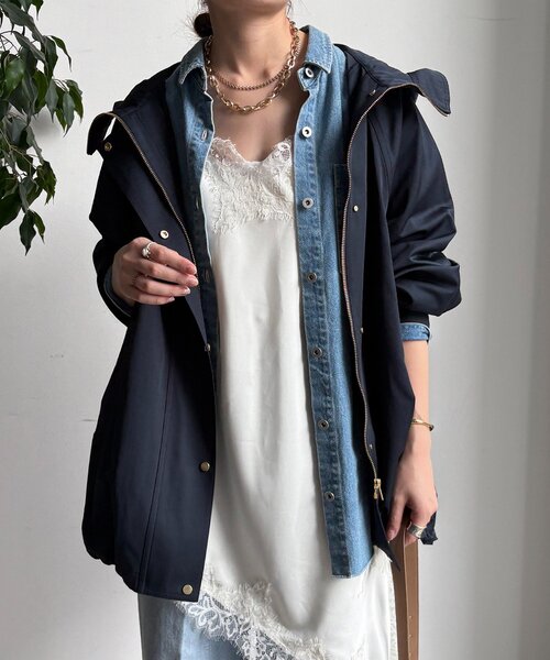 DouDou（ドゥドゥ）の「スタンドフーディーMA1（その他アウター・レディース・ブラック/ベージュ/ネイビー・FREE）」の22枚目の写真