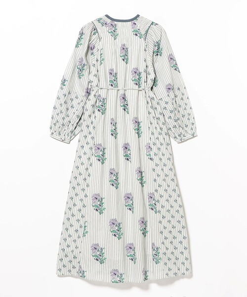 NE QUITTEZ PAS!（ヌキテパ）の「ne Quittez pas / コットンジャカード リリープリント シャーリング ワンピース［手洗い可］（ワンピース・レディース・グリーン/グレー・ONE SIZE）」の9枚目の写真