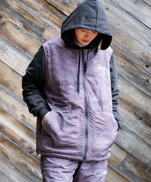 RVCA(ルーカ)の「RVCA メンズ RVCA×AZUL REVERSIBLE PARKA パーカー 【2025年秋冬モデル】(パーカー・メンズ・ブラック/ベージュ・FREE)」の5枚目の写真