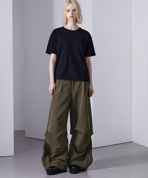Loose/ルース(ルース)の「3Dタックボリュームパンツ(スラックス・メンズ・カーキ/ブラック・S/L/M)」の14枚目の写真