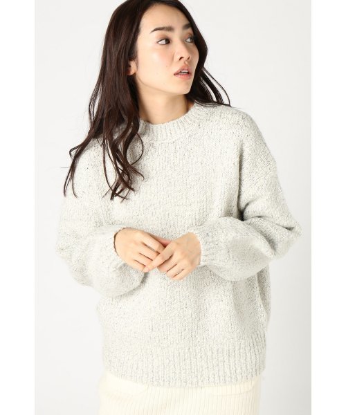 JOURNAL STANDARD（ジャーナルスタンダード）の「ラメMIXテンジク クルーネックプルオーバー#（ニット/セーター・レディース・ブラック/ホワイト・FREE）」の2枚目の写真