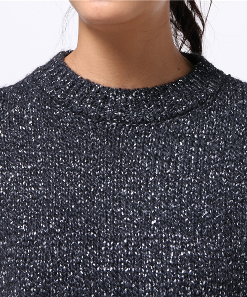 JOURNAL STANDARD（ジャーナルスタンダード）の「ラメMIXテンジク クルーネックプルオーバー#（ニット/セーター・レディース・ブラック/ホワイト・FREE）」の5枚目の写真