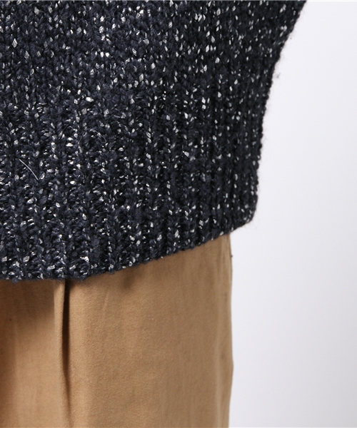 JOURNAL STANDARD（ジャーナルスタンダード）の「ラメMIXテンジク クルーネックプルオーバー#（ニット/セーター・レディース・ブラック/ホワイト・FREE）」の7枚目の写真