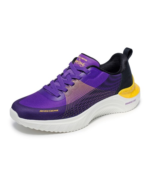 SKECHERS（スケッチャーズ）の「スケッチャーズ　スヌープ・ドッグ：スヌープ エース - サイバー ウォーカー（スニーカー・メンズ・ブラック×ゴールド/ブラック×グリーン/パープル・26.5cm/25.5cm/26cm/27cm/27.5cm/28cm）」の12枚目の写真