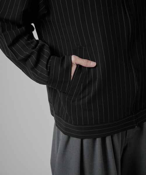 Lui's（ルイス）の「ピンストライプジップシャツブルゾン（ブルゾン・メンズ・ブラック/ブラウン・S/M）」の5枚目の写真