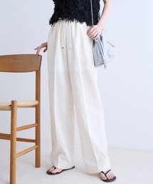 Aunely（オーネリー）の「【Aunely】すぐサラ シアー ライトエア 涼しげ タックワイド スラックス  マシンウォッシャブル <YOSOOIシリーズ>（スラックス）」