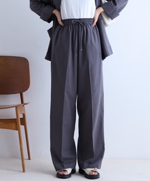 Aunely（オーネリー）の「【Aunely】すぐサラ シアー ライトエア 涼しげ タックワイド スラックス  マシンウォッシャブル <YOSOOIシリーズ>（スラックス）」