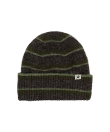 THECOLDESTMOMENT（ザコールデストモーメント）の「TCM mohair stripe beanie (khaki)（ニットキャップ/ビーニー）」