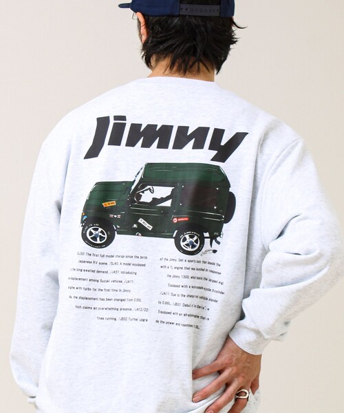 GLOSTER（グロスター）の「【ロングセラーコラボ】ジムニー×GLOSTER Suzuki Jimny 裏毛プリントスウェット（スウェット・メンズ・ブラック/ホワイト/チャコールグレー/アッシュグレー・L/M）」の4枚目の写真