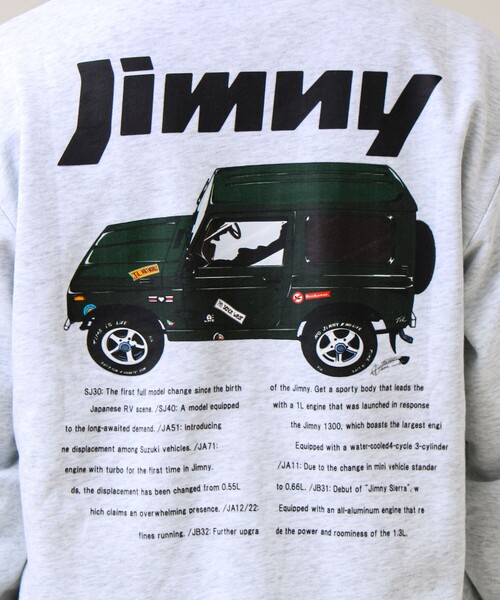 GLOSTER（グロスター）の「【ロングセラーコラボ】ジムニー×GLOSTER Suzuki Jimny 裏毛プリントスウェット（スウェット・メンズ・ブラック/ホワイト/チャコールグレー/アッシュグレー・L/M）」の19枚目の写真