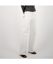 Straight Denim Jean Pants _Ivory