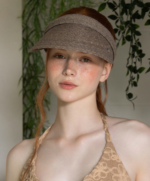 TATIANA（タチアナ）の「サニー天然ラフィアヘアバンドサンバイザーHT8176ナチュラルグレー（サンバイザー・レディース・グレー・FREE）」の2枚目の写真