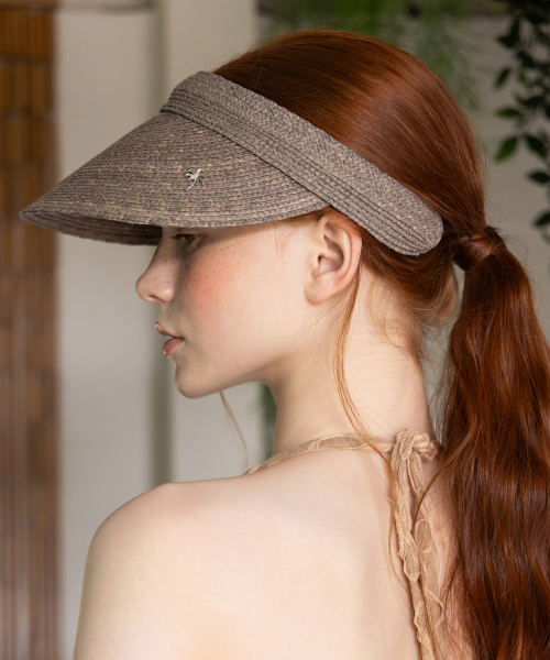 TATIANA（タチアナ）の「サニー天然ラフィアヘアバンドサンバイザーHT8176ナチュラルグレー（サンバイザー・レディース・グレー・FREE）」の3枚目の写真