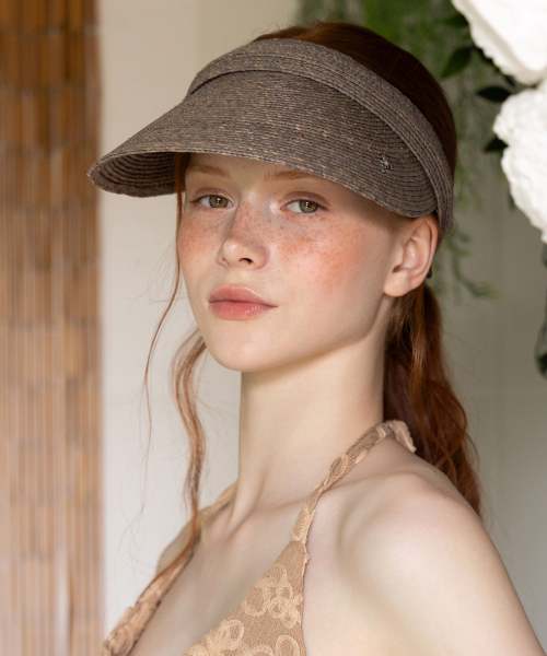 TATIANA（タチアナ）の「サニー天然ラフィアヘアバンドサンバイザーHT8176ナチュラルグレー（サンバイザー・レディース・グレー・FREE）」の4枚目の写真