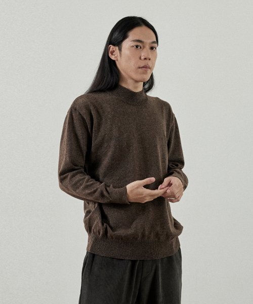 ANALOG MOOD(アナログムード)の「ライクセミハーフタートルネックニット(ブラウン)(ニット/セーター・メンズ・その他・M/L)」の4枚目の写真