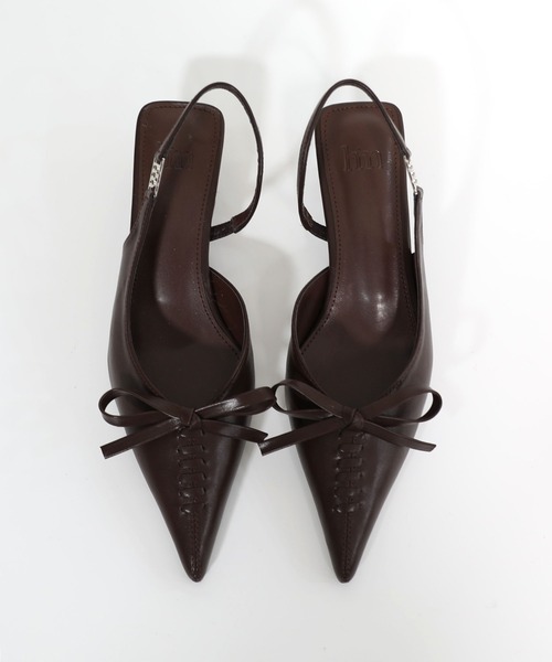 hiamu（ヒアム）の「【4色展開】コルセットリボンポイント サイドロゴスリングバック/2026 SS NEW COLLECTION（パンプス・レディース・ベージュ/ブラウン/ブラック/シルバー・22.5cm/23.0cm/23.5cm/24.0cm/24.5cm/25.0cm）」の15枚目の写真