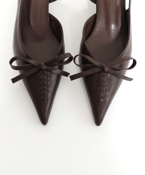 hiamu（ヒアム）の「【4色展開】コルセットリボンポイント サイドロゴスリングバック/2026 SS NEW COLLECTION（パンプス・レディース・ベージュ/ブラウン/ブラック/シルバー・22.5cm/23.0cm/23.5cm/24.0cm/24.5cm/25.0cm）」の16枚目の写真