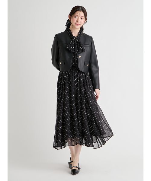 CELFORD（セルフォード）の「【洗える】ハートドットプリントワンピース（ワンピース・レディース・アイボリー/ブラック/レッド・36/38）」の5枚目の写真