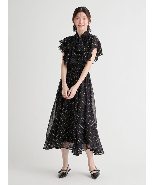 CELFORD（セルフォード）の「【洗える】ハートドットプリントワンピース（ワンピース・レディース・アイボリー/ブラック/レッド・36/38）」の6枚目の写真