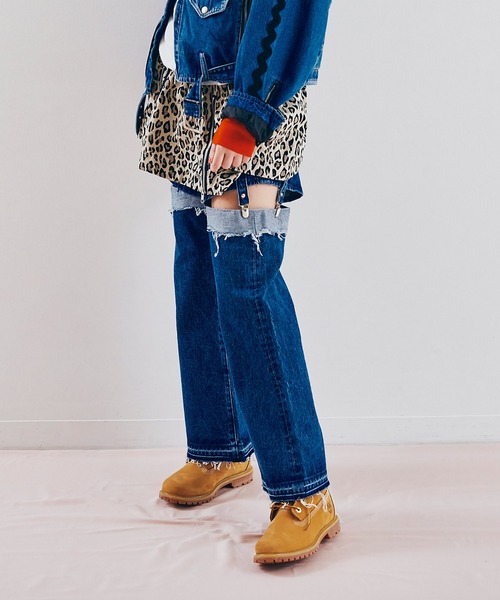R4434 ガーターベルトフレアパンツ（デニムパンツ）｜RNA（アール
