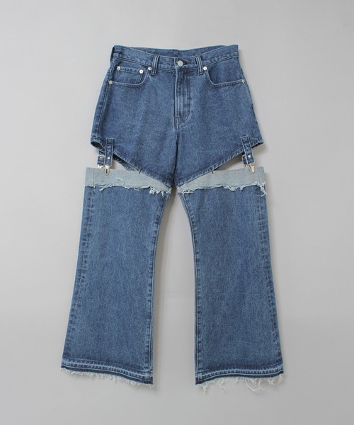 RNA(アールエヌエー)の「R4434 ガーターベルトフレアパンツ(デニムパンツ・レディース・ブルー/ブラック・MEDIUM)」の18枚目の写真