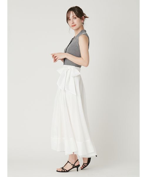 FRAY I.D(フレイアイディー)の「【00サイズあり】ポロニットドッキングワンピース(ワンピース・レディース・グレー/ブラック/その他・0/1/00)」の15枚目の写真